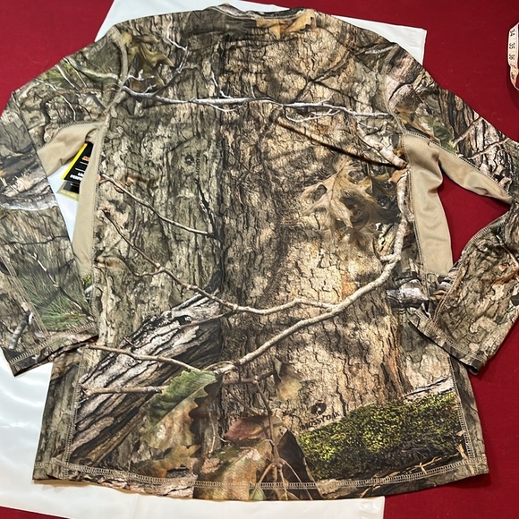 NEW L Mossy Oak Country DNA Long Slv Tee CAMO shirt scent ctrl UPF 30 wicking L - Picture 14 of 16